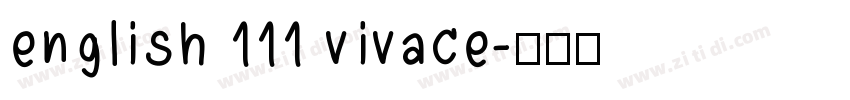 english 111 vivace字体转换